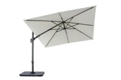 OUTFLEXX Ampelschirm, Creme, Pulverbesch. Aluminium, 300x300 Cm, Inkl. Plattenständer, Twist-Funktion -Doppler Verkäufe 2 16108.jpg