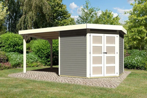 KARIBU Gartenhaus Goldendorf 5, Fichtenholz 19 Mm, Flachdach 2 KARIBU Gartenhaus Goldendorf 5, Fichtenholz 19 Mm, Flachdach - Image 2