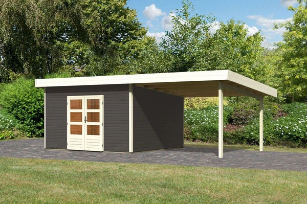 KARIBU Gartenhaus Northeim 5, Fichtenholz 38 Mm, Pultdach 2 KARIBU Gartenhaus Northeim 5, Fichtenholz 38 Mm, Pultdach - Image 2