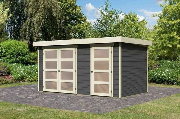 KARIBU Gartenhaus Mühlentrup, Fichtenholz 19 Mm, Flachdach 2 KARIBU Gartenhaus Mühlentrup, Fichtenholz 19 Mm, Flachdach - Image 2