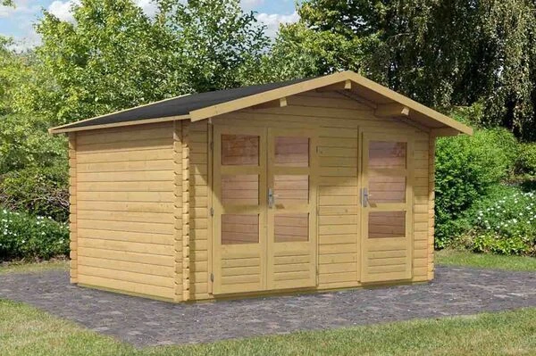 KARIBU Gartenhaus Radur, Fichtenholz 28 Mm, Naturbelassen 2 KARIBU Gartenhaus Radur, Fichtenholz 28 Mm, Naturbelassen - Image 2