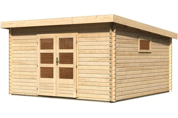 KARIBU Blockbohlenhaus Trittau 6, Fichtenholz Ca. 40 Mm, Pultdach, 2 KARIBU Blockbohlenhaus Trittau 6, Fichtenholz Ca. 40 Mm, Pultdach, - Image 2