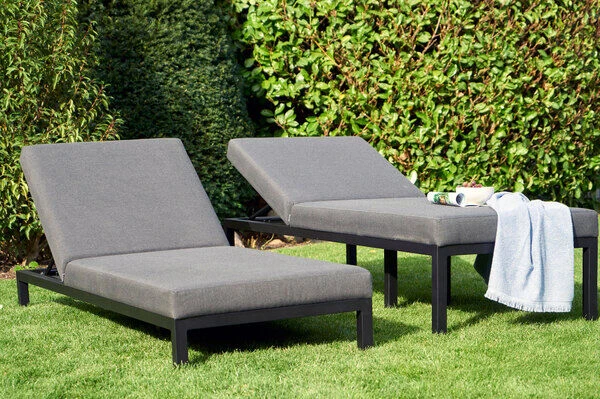 HARTMAN Eva Loungeliege, Sooty, Sunbrella, 195 X 70 X 45 Cm, Rückenlehne Verstellbar, Hohe Liegefläche 2 HARTMAN Eva Loungeliege, Sooty, Sunbrella, 195 X 70 X 45 Cm, Rückenlehne Verstellbar, Hohe Liegefläche – Bild 2