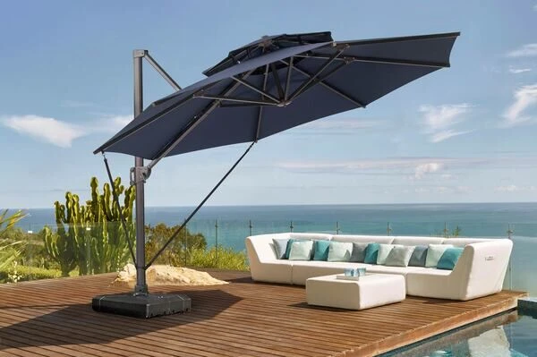 OUTFLEXX Windsicherung Für Ampelschirme, Anthrazit, Polyester, Zum Anklippen 2 OUTFLEXX Windsicherung Für Ampelschirme, Anthrazit, Polyester, Zum Anklippen - Image 2