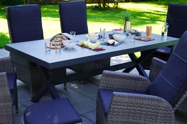 Ploß Esstisch Canberra, Anthrazit, Aluminium/Keramik Glas, 202 X 95 Cm 1 Ploß Esstisch Canberra, Anthrazit, Aluminium/Keramik Glas, 202 X 95 Cm