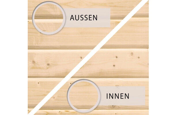 KARIBU Gartenhaus Kastorf 7, Naturbelassen, Fichtenholz 28mm, 396 X 244 X 222 Cm, Flachdach, Inkl. Oberlicht 6 KARIBU Gartenhaus Kastorf 7, Naturbelassen, Fichtenholz 28mm, 396 X 244 X 222 Cm, Flachdach, Inkl. Oberlicht - Image 6