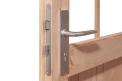 KARIBU Gartenhaus Kastorf7 , Naturbelassen, Fichtenholz 28mm, 702 X 244 X 222 Cm, Flachdach, Anbau 3,2m Mit Rück- Und Seitenwand -Doppler Verkäufe 30469 3 03.jpg