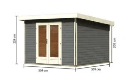 KARIBU Gartenhaus Radeburg 1, Terragrau, Fichtenholz 40mm, 346 X 309 X 229,5 Cm, Pultdach, Massivholzdach 15 KARIBU Gartenhaus Radeburg 1, Terragrau, Fichtenholz 40mm, 346 X 309 X 229,5 Cm, Pultdach, Massivholzdach -Doppler Verkäufe 30473 2 05.jpg