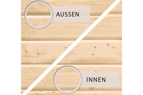 KARIBU Gartenhaus Radeburg 1, Naturbelassen, Fichtenholz 40mm, 664 X 309 X 229,5 Cm, Pultdach, Anbau 3,3m 4 KARIBU Gartenhaus Radeburg 1, Naturbelassen, Fichtenholz 40mm, 664 X 309 X 229,5 Cm, Pultdach, Anbau 3,3m - Image 4