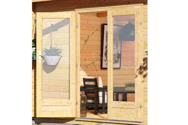 KARIBU Gartenhaus Radeburg 2, Naturbelassen, Fichtenholz 40mm, 406 X 309 X 229,5 Cm, Pultdach, Inkl. 2 Drehkippfenster 2 KARIBU Gartenhaus Radeburg 2, Naturbelassen, Fichtenholz 40mm, 406 X 309 X 229,5 Cm, Pultdach, Inkl. 2 Drehkippfenster - Image 2