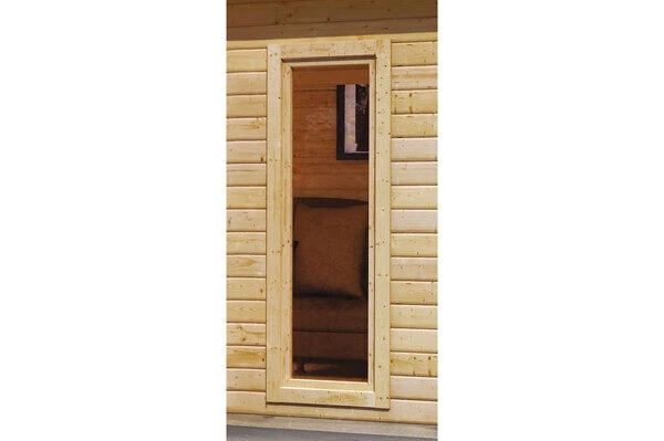 KARIBU Gartenhaus Radeburg 3, Naturbelassen, Fichtenholz 40mm, 406 X 369 X 229,5 Cm, Pultdach, Inkl. 2 Drehkippfenster 4 KARIBU Gartenhaus Radeburg 3, Naturbelassen, Fichtenholz 40mm, 406 X 369 X 229,5 Cm, Pultdach, Inkl. 2 Drehkippfenster - Image 4