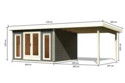 KARIBU Gartenhaus Radeburg 2, Terragrau, Fichtenholz 40mm, 724 X 309 X 229,5 Cm, Pultdach, Anbau 3,3m 14 KARIBU Gartenhaus Radeburg 2, Terragrau, Fichtenholz 40mm, 724 X 309 X 229,5 Cm, Pultdach, Anbau 3,3m -Doppler Verkäufe 30477 2 05.jpg
