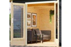 KARIBU Gartenhaus Radeburg 3, Terragrau, Fichtenholz 40mm, 724 X 369 X 229,5 Cm, Pultdach, Anbau 3,3m 13 KARIBU Gartenhaus Radeburg 3, Terragrau, Fichtenholz 40mm, 724 X 369 X 229,5 Cm, Pultdach, Anbau 3,3m -Doppler Verkäufe 30479 2 03.jpg