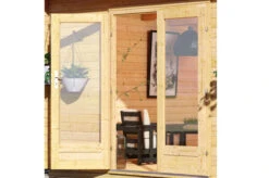 KARIBU Terrassenhaus Radeburg 5, Naturbelassen, Fichtenholz 38mm, 560 X 368 X 254 Cm, Flachdach -Doppler Verkäufe 30482 1 03.jpg