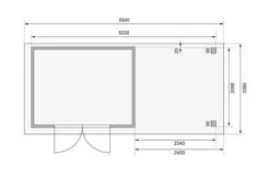 KARIBU Gartenhaus Askola 4, Naturbelassen, Fichtenholz 19mm, 554 X 217 X 211 Cm, Flachdach, Anbau 2,4m Mit Rückwand 15 KARIBU Gartenhaus Askola 4, Naturbelassen, Fichtenholz 19mm, 554 X 217 X 211 Cm, Flachdach, Anbau 2,4m Mit Rückwand -Doppler Verkäufe 30537 7 06.jpg