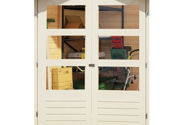 KARIBU Gartenhaus Askola5 , Terragrau, Fichtenholz 19mm, 554 X 246 X 211 Cm, Flachdach, Anbau 2,4m Mit Rück- Und Seitenwand 2 KARIBU Gartenhaus Askola5 , Terragrau, Fichtenholz 19mm, 554 X 246 X 211 Cm, Flachdach, Anbau 2,4m Mit Rück- Und Seitenwand - Image 2