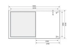 KARIBU Gartenhaus Askola 6, Terragrau, Fichtenholz 19mm, 591,5 X 306 X 216 Cm, Flachdach, Seitlicher Anbau 2,8m -Doppler Verkäufe 30539 4 06.jpg