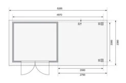KARIBU Gartenhaus Askola 3, Terragrau, Fichtenholz 19mm, 528,5 X 217 X 211 Cm, Flachdach, Seitlicher Anbau 2,8m Mit Rückwand -Doppler Verkäufe 30540 4 06.jpg