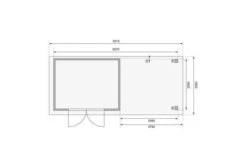 KARIBU Gartenhaus Askola 4, Terragrau, Fichtenholz 19mm, 591,5 X 217 X 211 Cm, Flachdach, Seitlicher Anbau 2,8m Mit Rückwand -Doppler Verkäufe 30540 8 06.jpg