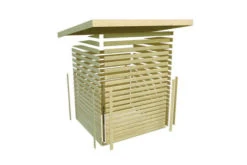 KARIBU Gartenhaus Askola 4, Terragrau, Fichtenholz 19mm, 591,5 X 217 X 211 Cm, Flachdach, Seitlicher Anbau 2,8m Mit Rückwand -Doppler Verkäufe 30540 8 09.jpg