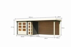 KARIBU Gartenhaus Kerko 3, Terragrau, Fichtenholz 19mm, 528,5 X 217 X 211 Cm, Flachdach, Anbau 2,8m Mit Rückwand -Doppler Verkäufe 30547 2 05.jpg