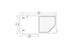 KARIBU Gartenhaus Schwandorf 3 , Terragrau, Fichtenholz 19mm, 467 X 217 X 218 Cm, Flachdach, Anbau 2,4m Mit Rückwand -Doppler Verkäufe 30549 2 06.jpg