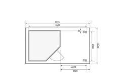 KARIBU Gartenhaus Schwandorf 5, Naturbelassen, Fichtenholz 19mm, 493 X 246 X 218 Cm, Flachdach, Anbau 2,4m Mit Rückwand -Doppler Verkäufe 30549 3 06.jpg
