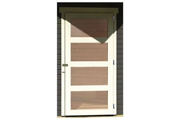 KARIBU Gartenhaus Schwandorf 5, Terragrau, Fichtenholz 19mm, 530 X 246 X 218 Cm, Flachdach, Anbau 2,8m Mit Rückwand 2 KARIBU Gartenhaus Schwandorf 5, Terragrau, Fichtenholz 19mm, 530 X 246 X 218 Cm, Flachdach, Anbau 2,8m Mit Rückwand - Image 2