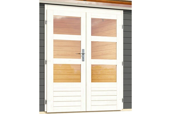 KARIBU Gartenhaus Kandern 7, Terragrau, Fichtenholz 28mm, 702 X 244 X 222 Cm, Pultdach, Anbau 3,2m Mit Rückwand 2 KARIBU Gartenhaus Kandern 7, Terragrau, Fichtenholz 28mm, 702 X 244 X 222 Cm, Pultdach, Anbau 3,2m Mit Rückwand - Image 2