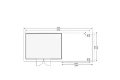 KARIBU Gartenhaus Kandern7 , Terragrau, Fichtenholz 28mm, 702 X 244 X 222 Cm, Pultdach, Anbau 3,2m Mit Rück- Und Seitenwand -Doppler Verkäufe 30560 2 06.jpg