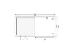 KARIBU Gartenhaus Northeim 3, Naturbelassen, Fichtenholz 40mm, 664 X 309 X 229 Cm, Pultdach, Anbau 3m Mit Rückwand -Doppler Verkäufe 30561 1 06.jpg
