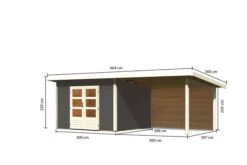 KARIBU Gartenhaus Northeim 3, Terragrau, Fichtenholz 40mm, 664 X 309 X 229 Cm, Pultdach, Anbau 3m Mit Rückwand 14 KARIBU Gartenhaus Northeim 3, Terragrau, Fichtenholz 40mm, 664 X 309 X 229 Cm, Pultdach, Anbau 3m Mit Rückwand -Doppler Verkäufe 30561 2 05.jpg