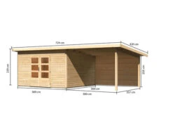 KARIBU Gartenhaus Northeim 5, Naturbelassen, Fichtenholz 40mm, 724 X 369 X 229 Cm, Pultdach, Anbau 3m Mit Rückwand 14 KARIBU Gartenhaus Northeim 5, Naturbelassen, Fichtenholz 40mm, 724 X 369 X 229 Cm, Pultdach, Anbau 3m Mit Rückwand -Doppler Verkäufe 30561 5 05.jpg