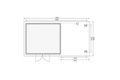 KARIBU Gartenhaus Northeim 5, Naturbelassen, Fichtenholz 40mm, 724 X 369 X 229 Cm, Pultdach, Anbau 3m Mit Rückwand 15 KARIBU Gartenhaus Northeim 5, Naturbelassen, Fichtenholz 40mm, 724 X 369 X 229 Cm, Pultdach, Anbau 3m Mit Rückwand -Doppler Verkäufe 30561 5 06.jpg