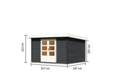 KARIBU Gartenhaus Bastrup 7, Anthrazit, Fichtenholz 28mm, 357 X 297 X 222 Cm, Pultdach, Eco Doppelflügeltür -Doppler Verkäufe 30562 5 05.jpg