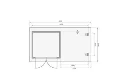 KARIBU Gartenhaus Bastrup2 , Naturbelassen, Fichtenholz 28mm, 454,5 X 237 X 220 Cm, Pultdach, Anbau 2m Mit Rückwand -Doppler Verkäufe 30563 1 06.jpg