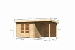 KARIBU Gartenhaus Bastrup5 , Naturbelassen, Fichtenholz 28mm, 514,5 X 297 X 222 Cm, Pultdach, Anbau 2m Mit Rückwand 14 KARIBU Gartenhaus Bastrup5 , Naturbelassen, Fichtenholz 28mm, 514,5 X 297 X 222 Cm, Pultdach, Anbau 2m Mit Rückwand -Doppler Verkäufe 30563 4 05.jpg