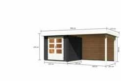 KARIBU Gartenhaus Bastrup2 , Anthrazit, Fichtenholz 28mm, 554 X 237 X 220 Cm, Pultdach, Anbau 3m Mit Rückwand 14 KARIBU Gartenhaus Bastrup2 , Anthrazit, Fichtenholz 28mm, 554 X 237 X 220 Cm, Pultdach, Anbau 3m Mit Rückwand -Doppler Verkäufe 30566 2 05.jpg