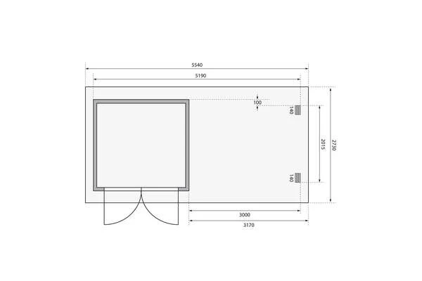 KARIBU Gartenhaus Bastrup2 , Anthrazit, Fichtenholz 28mm, 554 X 237 X 220 Cm, Pultdach, Anbau 3m Mit Rückwand 6 KARIBU Gartenhaus Bastrup2 , Anthrazit, Fichtenholz 28mm, 554 X 237 X 220 Cm, Pultdach, Anbau 3m Mit Rückwand - Image 6