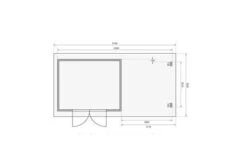 KARIBU Gartenhaus Bastrup 7, Naturbelassen, Fichtenholz 28mm, 674,5 X 297 X 222 Cm, Pultdach, Anbau 3m Mit Rückwand -Doppler Verkäufe 30566 9 06.jpg