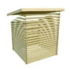 KARIBU Gartenhaus Bastrup4 , Naturbelassen, Fichtenholz 28mm, 654,5 X 297 X 222 Cm, Pultdach, Anbau 4m Mit Rück- Und Seitenwand