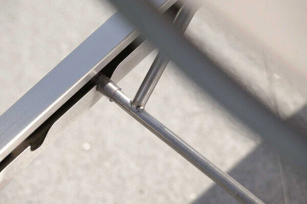 STERN Allround Rollenliege, Silbergrau, Edelstahl/Textil, 200x71x38 Cm, Verstellbare Rückenlehne 3 STERN Allround Rollenliege, Silbergrau, Edelstahl/Textil, 200x71x38 Cm, Verstellbare Rückenlehne - Image 3