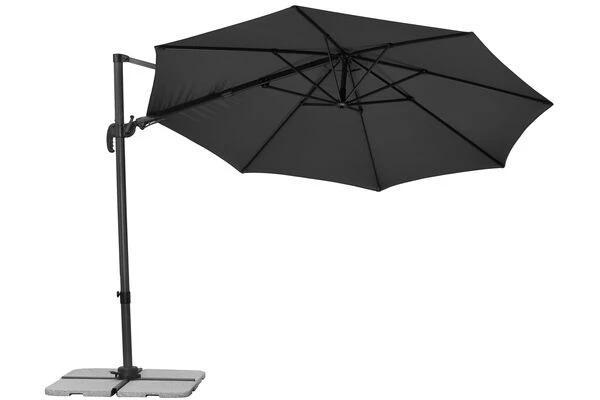 Schneider® SCHNEIDER Rhodos Eco Twist Ampelschirm, Anthrazit, Rund, Ø 300 Cm 3 Schneider® SCHNEIDER Rhodos Eco Twist Ampelschirm, Anthrazit, Rund, Ø 300 Cm - Image 3