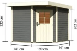 KARIBU Gartenhaus Neuruppin 2, Fichtenholz 28 Mm, Flachdach -Doppler Verkäufe 3 18013 8.jpg