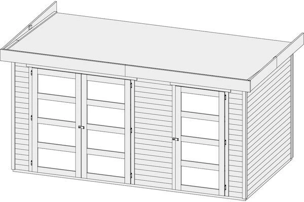 KARIBU Gartenhaus Mühlentrup, Fichtenholz 19 Mm, Flachdach 3 KARIBU Gartenhaus Mühlentrup, Fichtenholz 19 Mm, Flachdach - Image 3