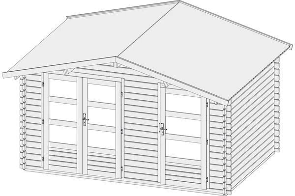 KARIBU Gartenhaus Radur, Fichtenholz 28 Mm, Naturbelassen 3 KARIBU Gartenhaus Radur, Fichtenholz 28 Mm, Naturbelassen - Image 3