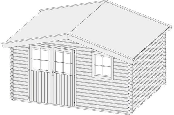 KARIBU Gartenhaus Felsenau, Fichtenholz 40 Mm, Naturbelassen 3 KARIBU Gartenhaus Felsenau, Fichtenholz 40 Mm, Naturbelassen - Image 3