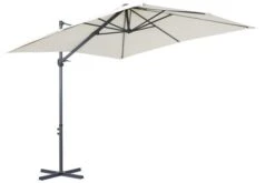 OUTFLEXX Ampelschirm, Anthrazit/creme, Pulverbesch. Aluminium, 250x250cm, Inkl. Plattenständer -Doppler Verkäufe 3 18353.jpg