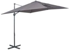 OUTFLEXX Ampelschirm, Anthrazit, Pulverbesch. Aluminium, 250x250cm, Inkl. Plattenständer -Doppler Verkäufe 3 18354.jpg