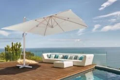 OUTFLEXX Ampelschirm, Creme, Aluminium In Holzoptik, 400x300cm, Inkl. Plattenständer -Doppler Verkäufe 3 18511.jpg